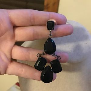 Black chandelier earrings